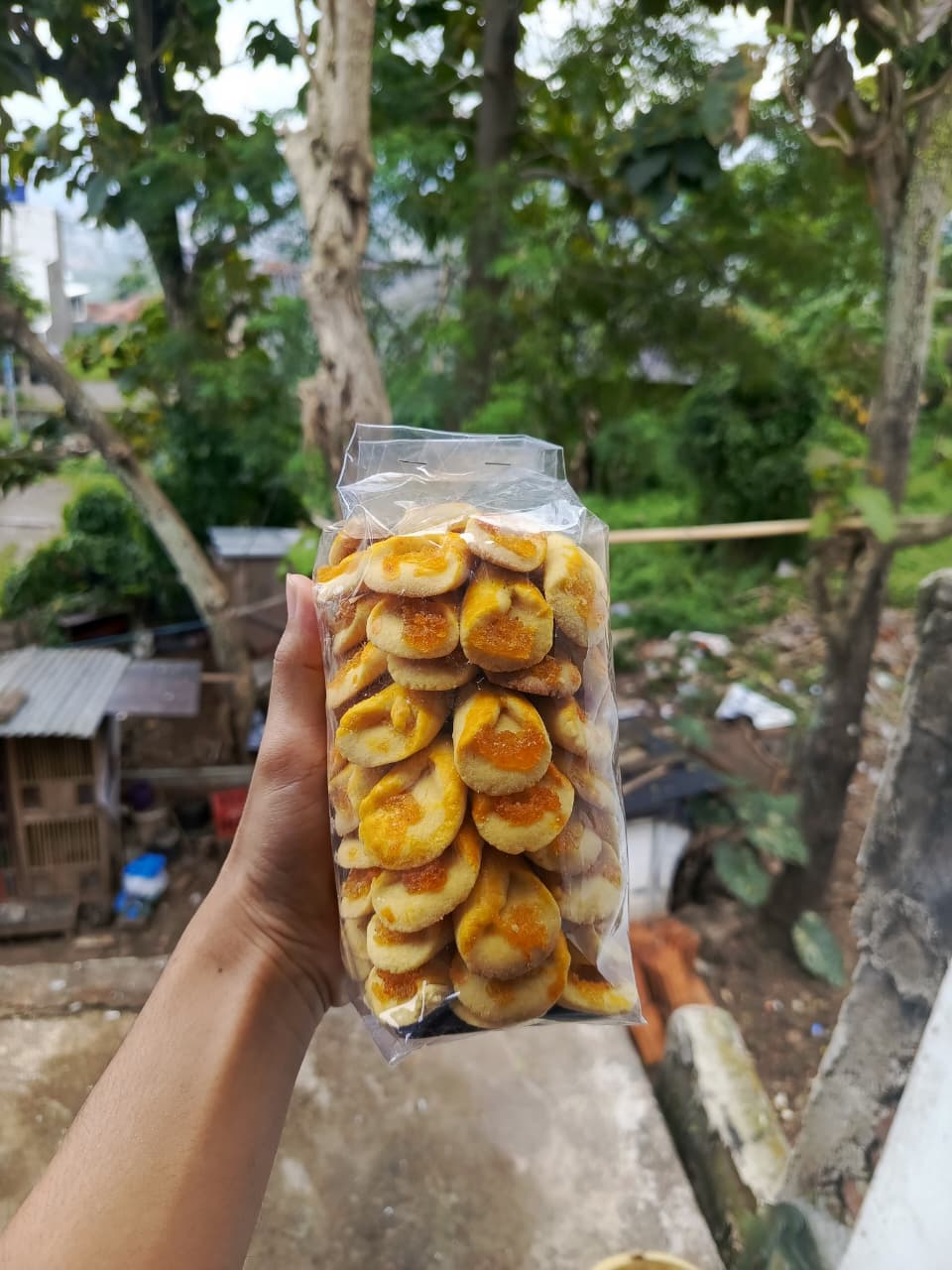 Kue Bulat Topping Orange